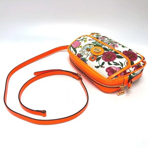 GUCCI 550147 flora Bag Shoulder Bag Canvas/Leather Multicolore/GoldHardware - Picture 8 of 14